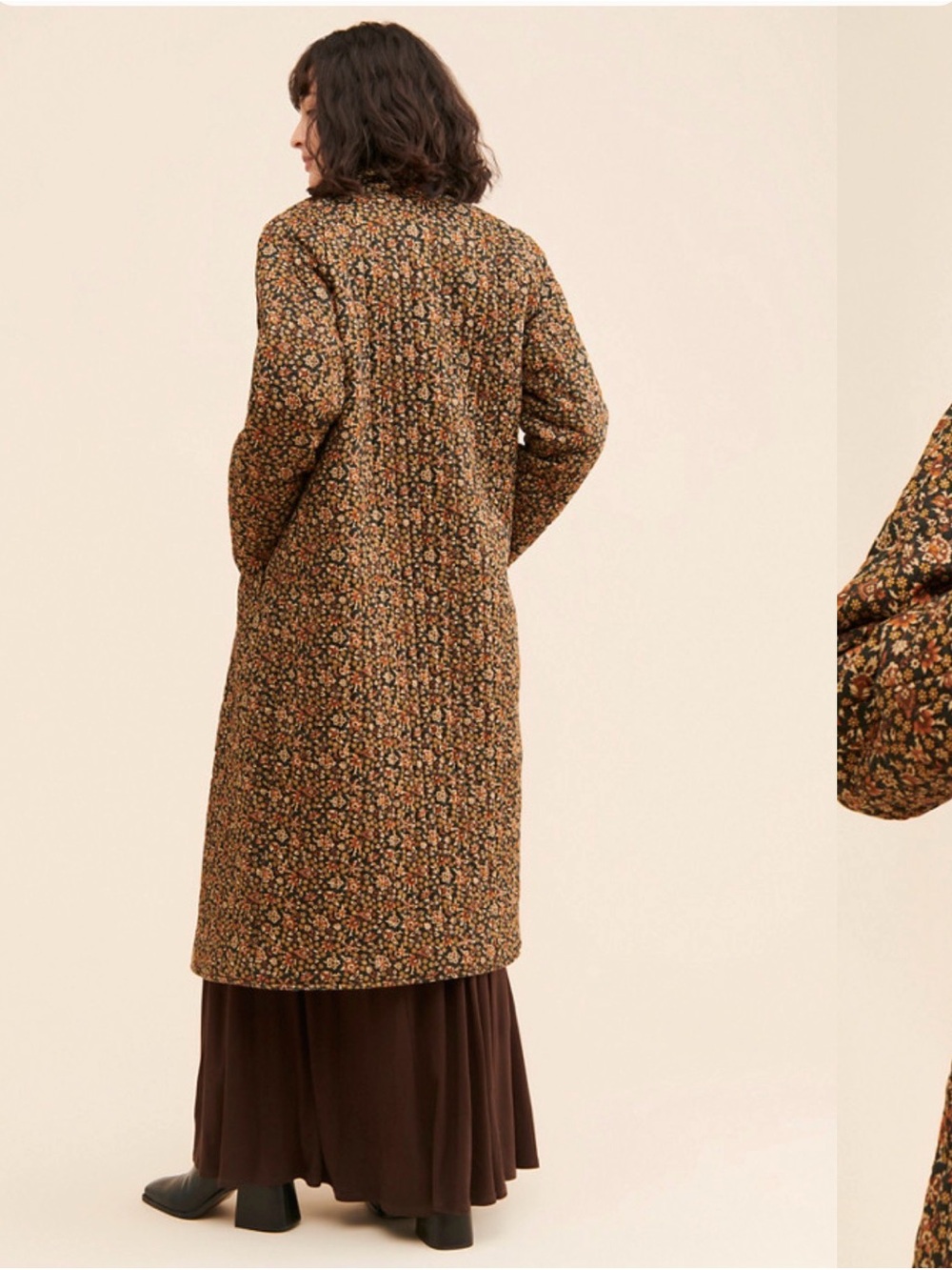 Spell from Anthropologie - Floral Quilted Long Coat - Picture 2 of 6